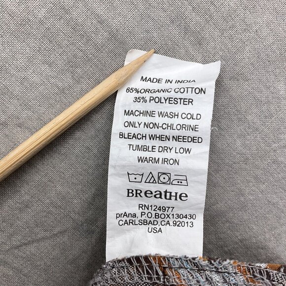 Prana Shirt Men‎ Medium Orange Brown Plaid Slim Fit Western Cowboy Snap Cotton - Picture 7 of 12